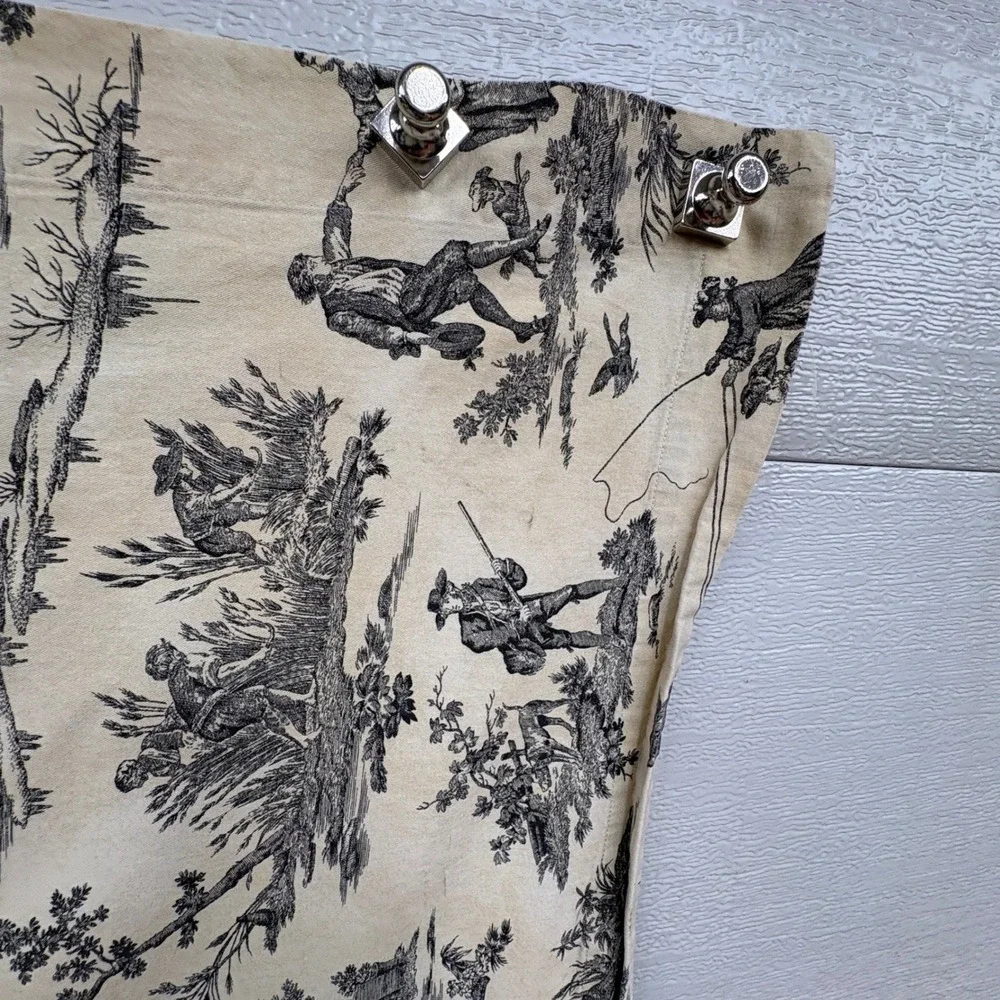 Williams Sonoma Toile de Jouy Tablecloth Cotton Made in Italy Grey‎ Cream